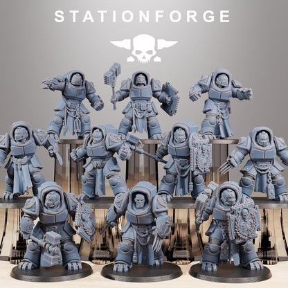 Socratis Vanguard Melee Unit, Modular Sci-Fi Marine warriors by STATIONFORGE, Grimdark Wargames Proxy