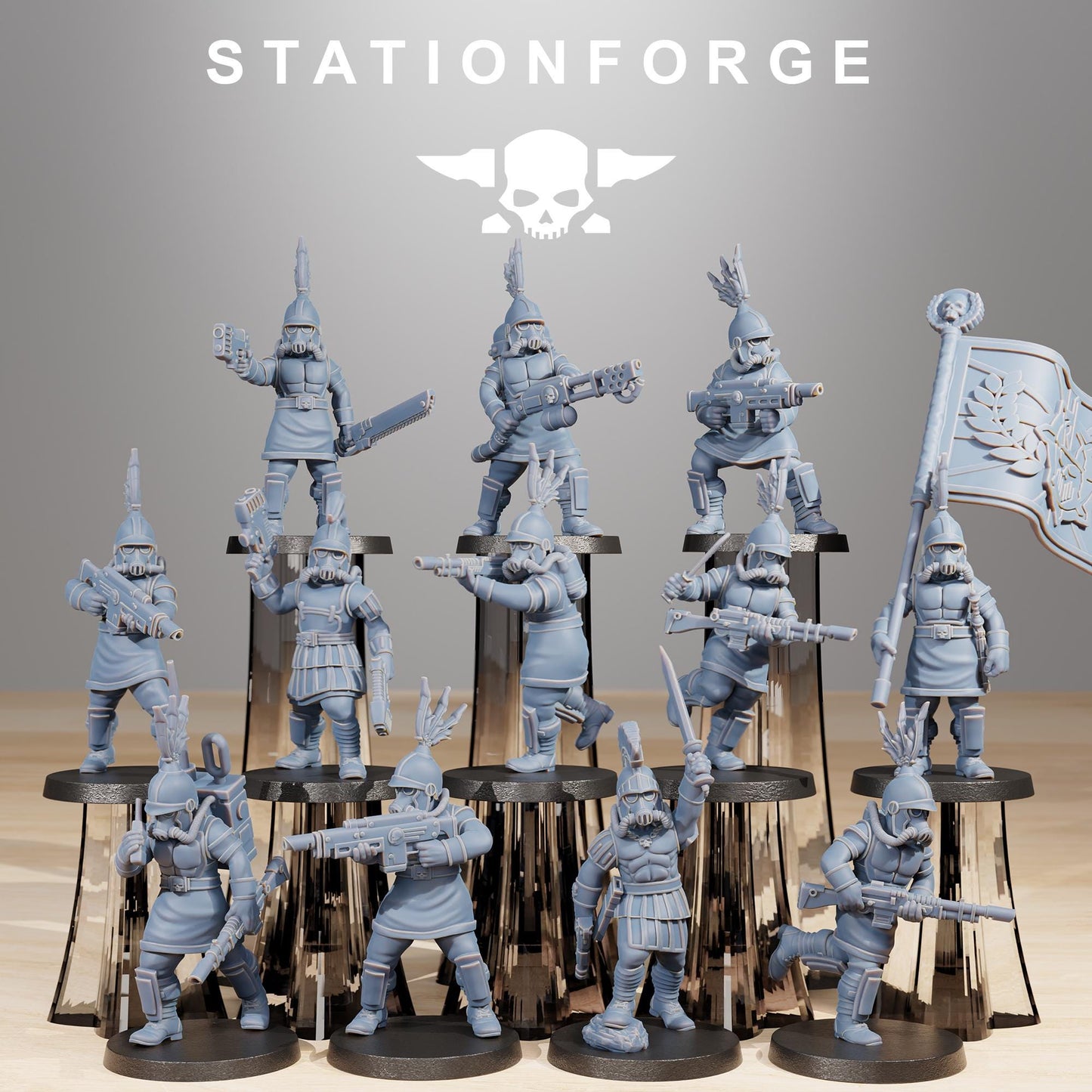 GrimGuard Aquilastra Miniatures by STATIONFORGE,  Imperial guard infantry regiment