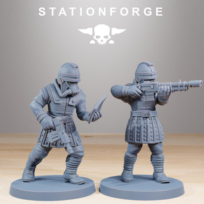 GrimGuard Vexillatio Miniatures by STATIONFORGE,  Imperial guard infantry regiment