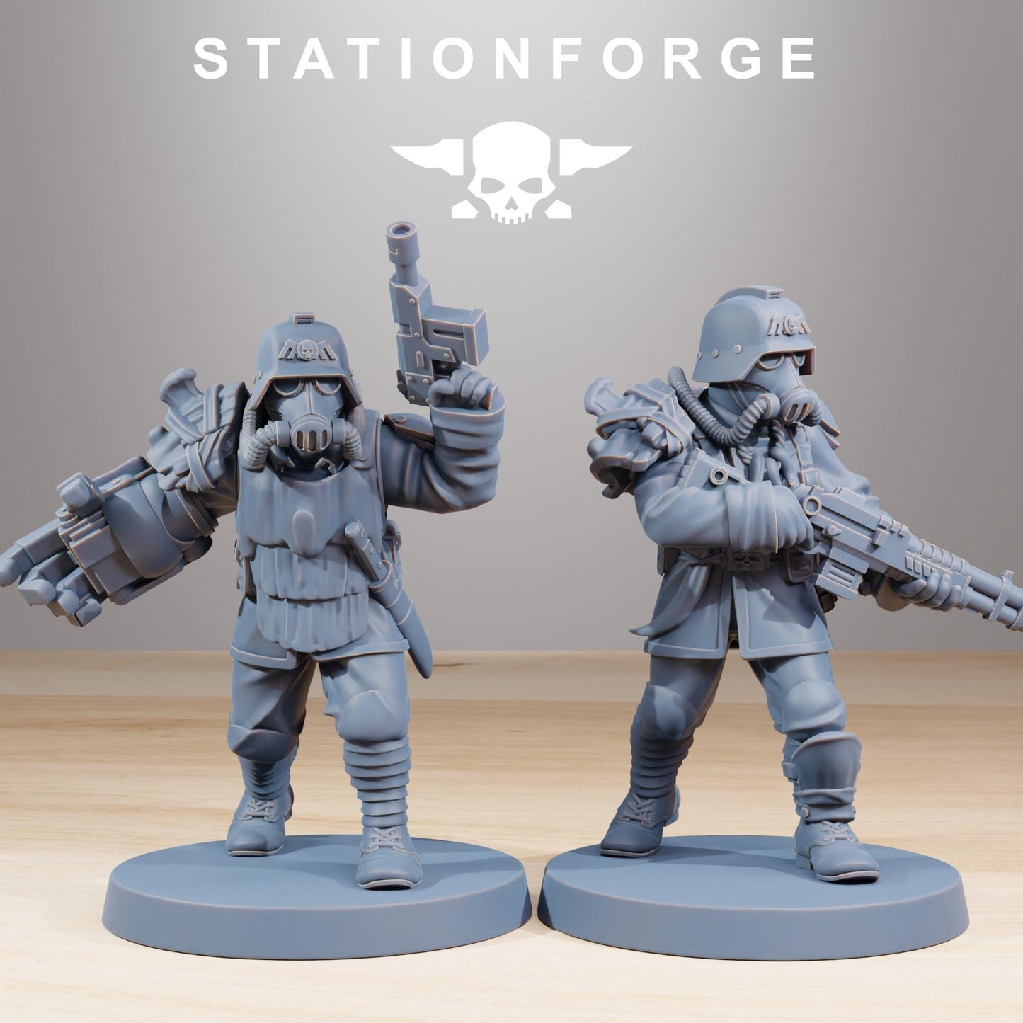 GrimGuard Xenarid Hunters, Death Korps Proxy, Sci-Fi Wargames Miniatures by STATIONFORGE