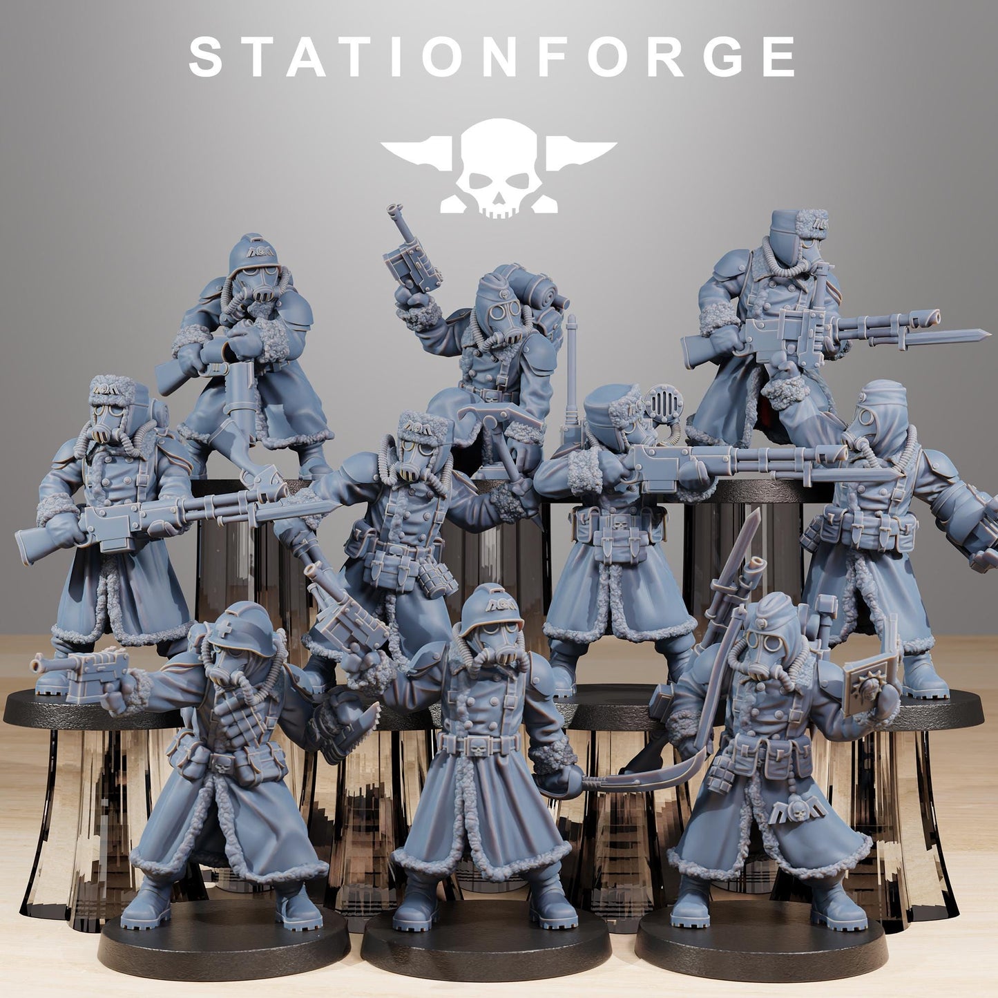 GrimGuard Frostwatch, Death Korps Proxy, Sci-Fi Wargames Miniatures by STATIONFORGE