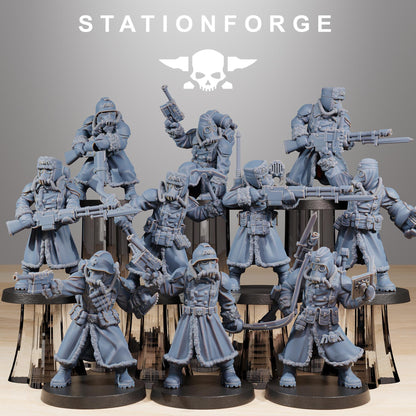 GrimGuard Frostwatch, Death Korps Proxy, Sci-Fi Wargames Miniatures by STATIONFORGE