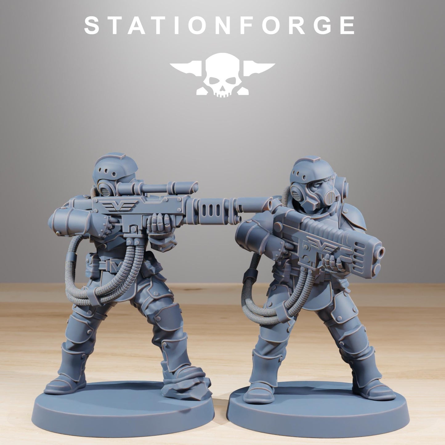 Vaskar Commandos, Death Korps Proxy, Sci-Fi Wargames Miniatures by STATIONFORGE