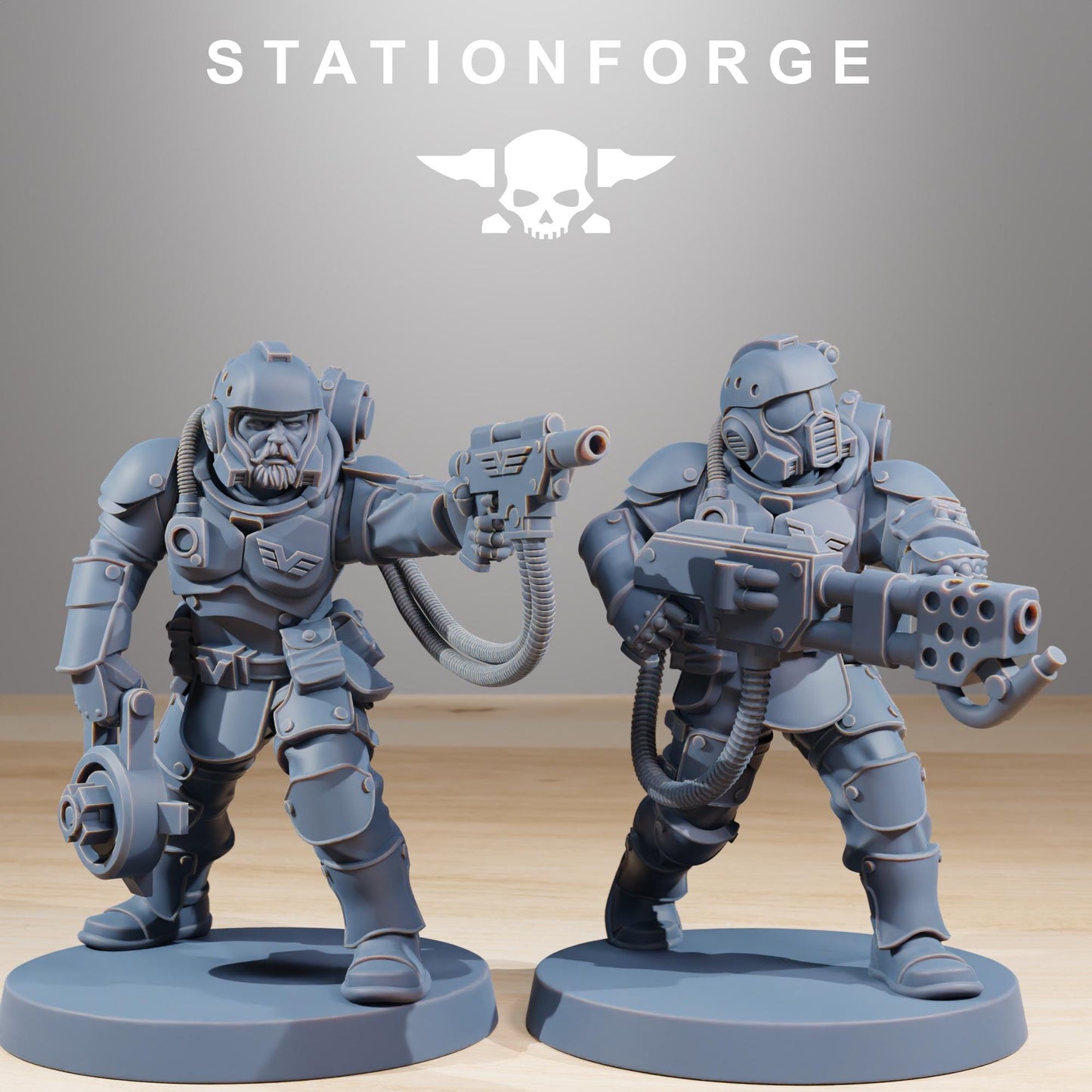 Vaskar Commandos, Death Korps Proxy, Sci-Fi Wargames Miniatures by STATIONFORGE