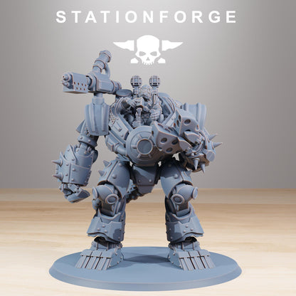 Raticus Clankers, Space Techno-Rats, monopose Sci-Fi warriors by STATIONFORGE, Sci-Fi Wargames Rat-Themed Grimdark miniatures