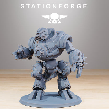 Raticus Clankers, Space Techno-Rats, monopose Sci-Fi warriors by STATIONFORGE, Sci-Fi Wargames Rat-Themed Grimdark miniatures
