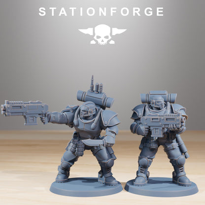 Socratis Light Infantry, Modular Sci-Fi Marine warriors by STATIONFORGE, Grimdark Wargames Proxy
