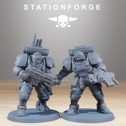 Socratis Light Infantry, Modular Sci-Fi Marine warriors by STATIONFORGE, Grimdark Wargames Proxy