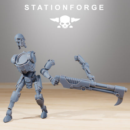 Astronet X1 Infantry, Modular Sci-Fi Undead Robot Warriors by STATIONFORGE, Grimdark Wargames Proxy