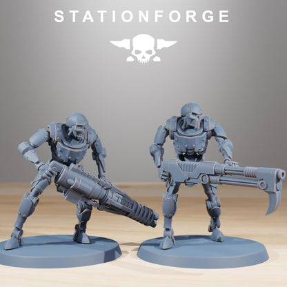Astronet X1 Infantry, Modular Sci-Fi Undead Robot Warriors by STATIONFORGE, Grimdark Wargames Proxy