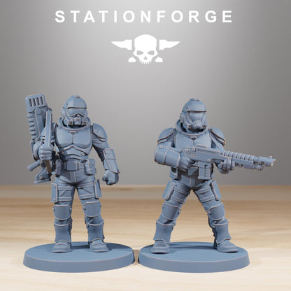 Vaskar Infantry Builder Kit, Death Korps Proxy, Sci-Fi Wargames Miniatures by STATIONFORGE