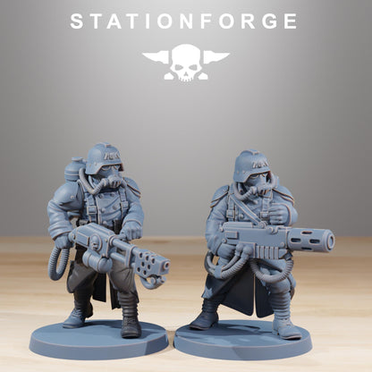 GrimGuard Combatants, Death Korps Proxy, Sci-Fi Wargames Miniatures by STATIONFORGE