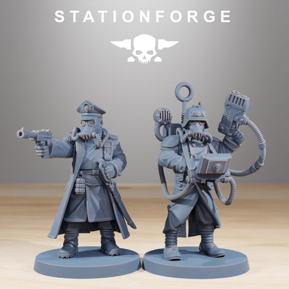GrimGuard Combatants, Death Korps Proxy, Sci-Fi Wargames Miniatures by STATIONFORGE