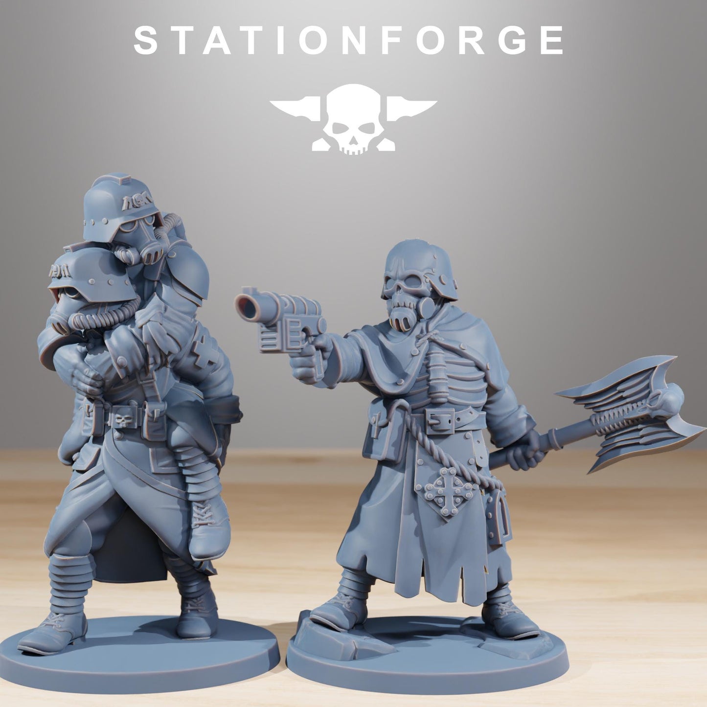 GrimGuard Casualties, Death Korps Proxy, Sci-Fi Wargames Miniatures by STATIONFORGE