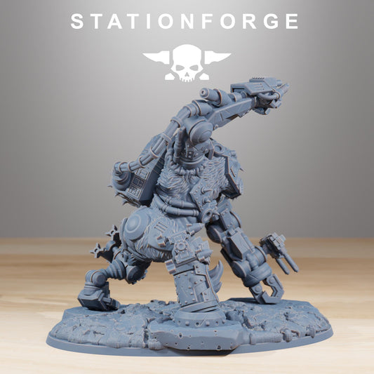 Orkaz Kong, Space-Faring Orkish Menace Sculpted by STATIONFORGE, Grimdark Compatible, Sci-Fi Wargame Scale