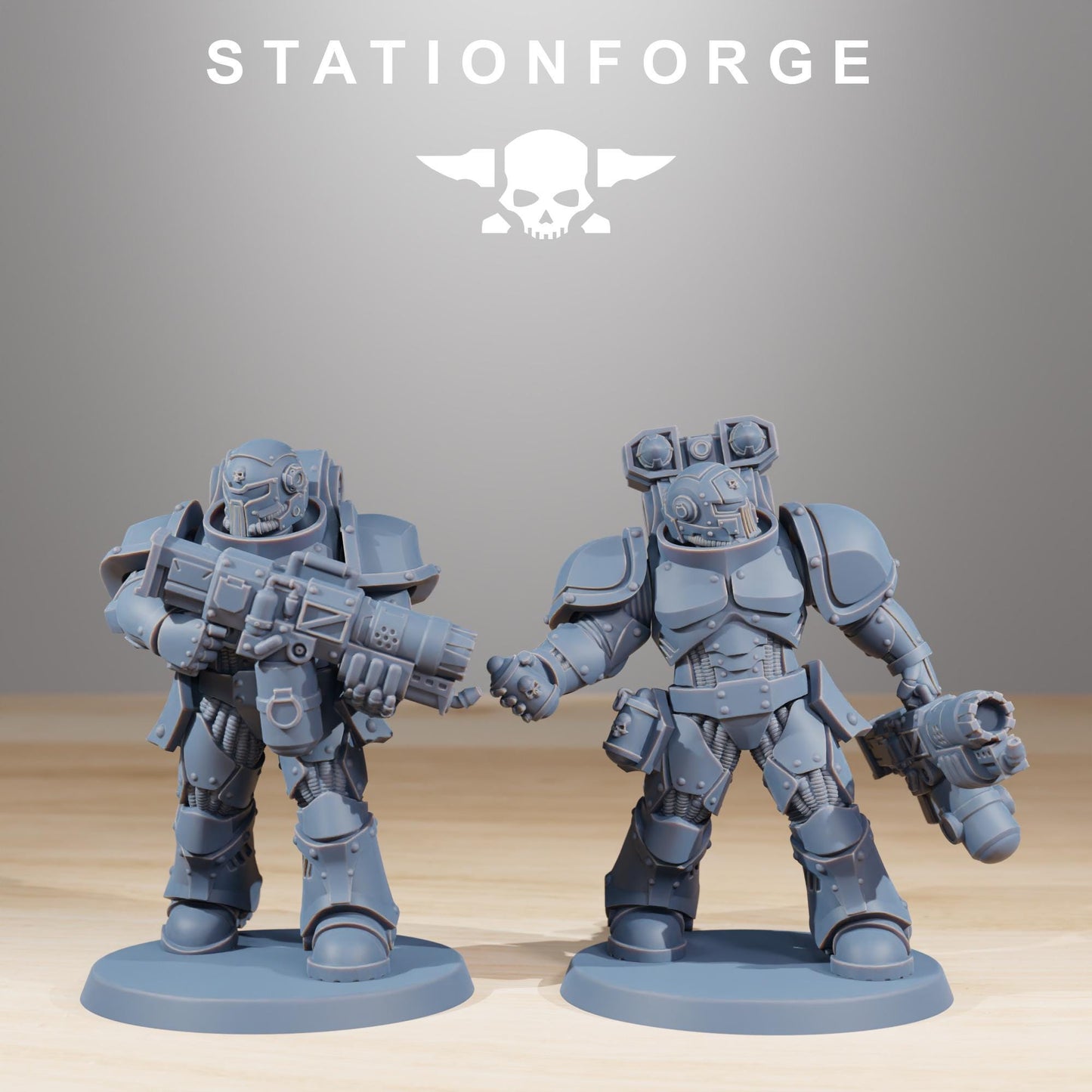 Socratis Ravagers, Modular Sci-Fi Marine warriors by STATIONFORGE, Grimdark Wargames Proxy