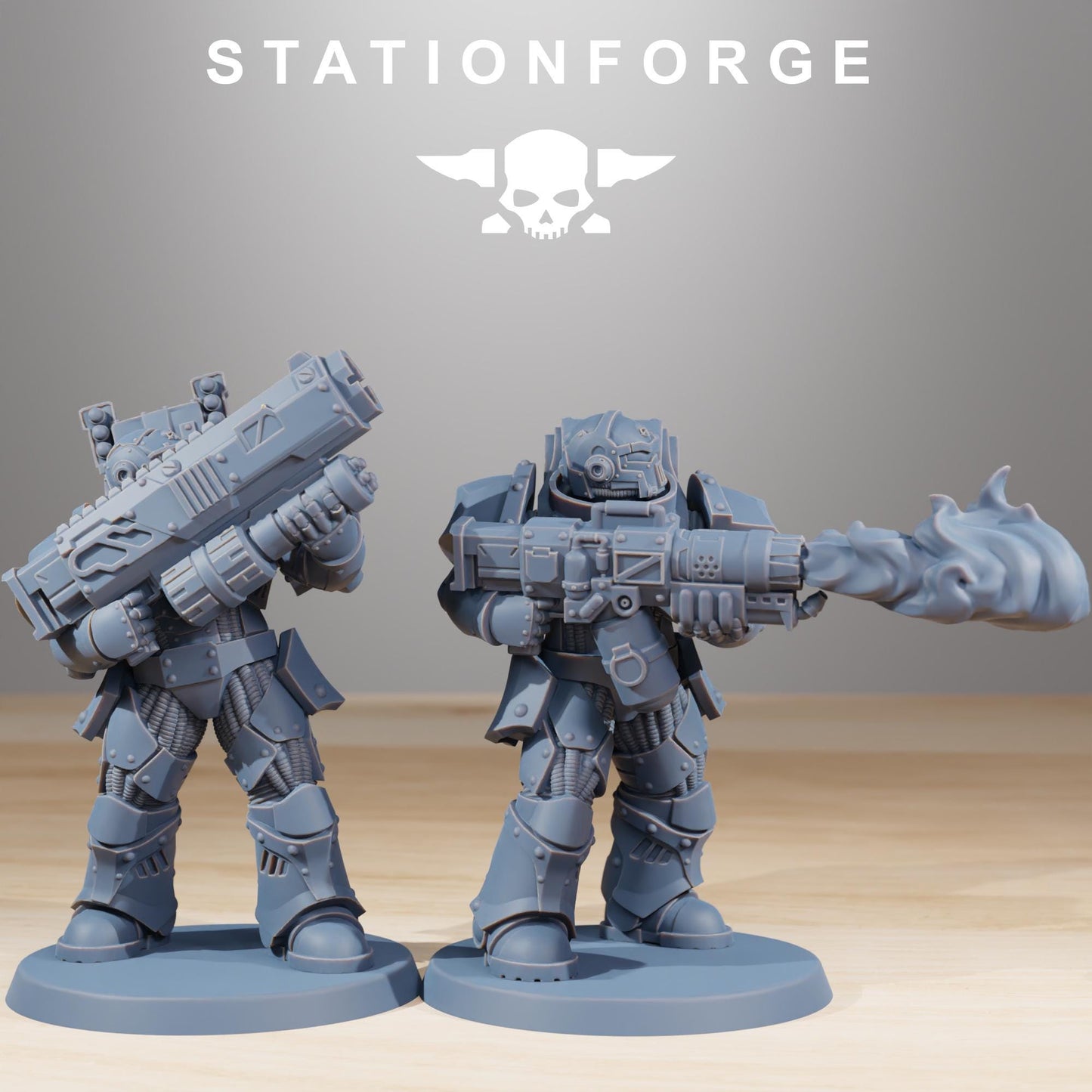 Socratis Ravagers, Modular Sci-Fi Marine warriors by STATIONFORGE, Grimdark Wargames Proxy