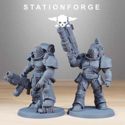 Socratis Ravagers, Modular Sci-Fi Marine warriors by STATIONFORGE, Grimdark Wargames Proxy