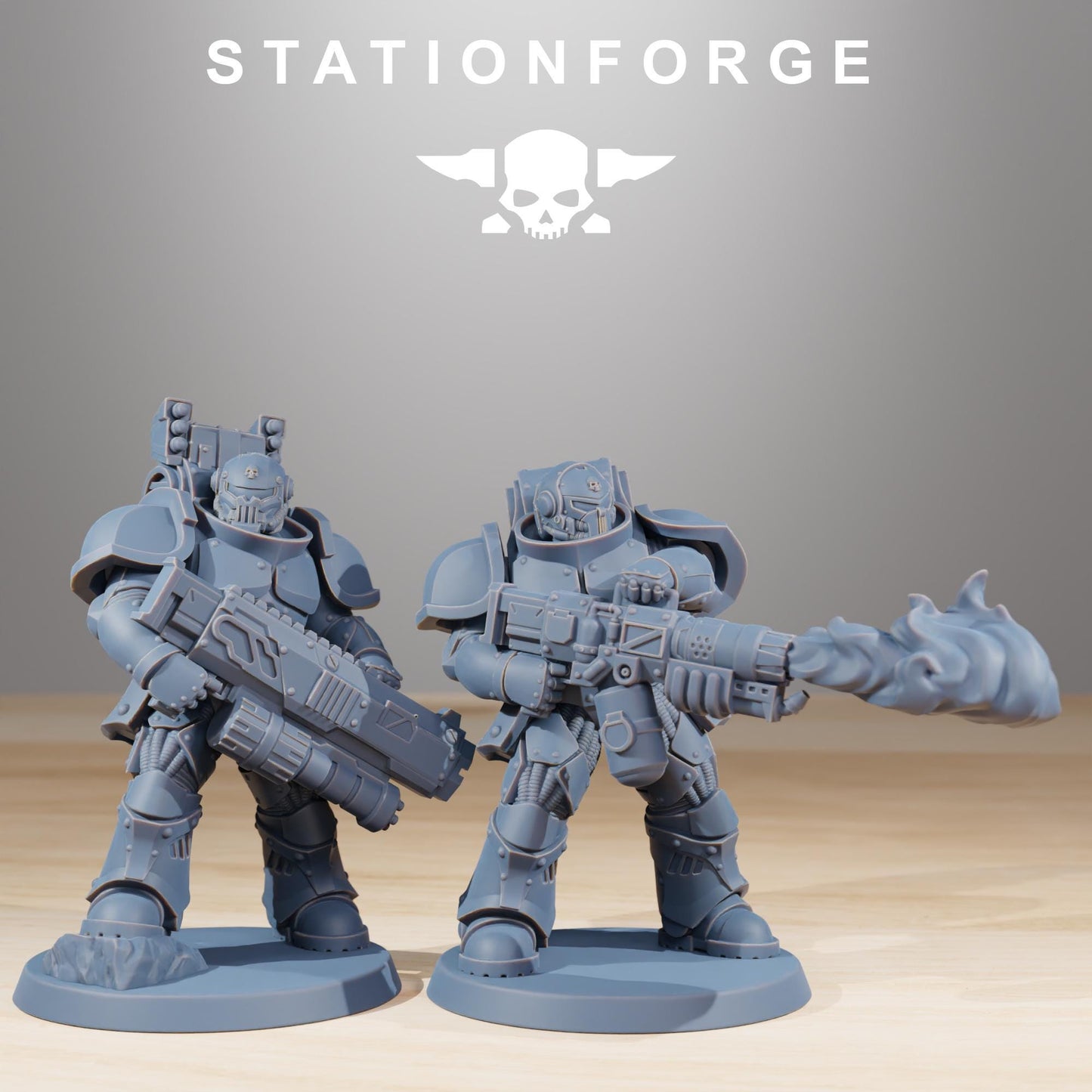 Socratis Ravagers, Modular Sci-Fi Marine warriors by STATIONFORGE, Grimdark Wargames Proxy