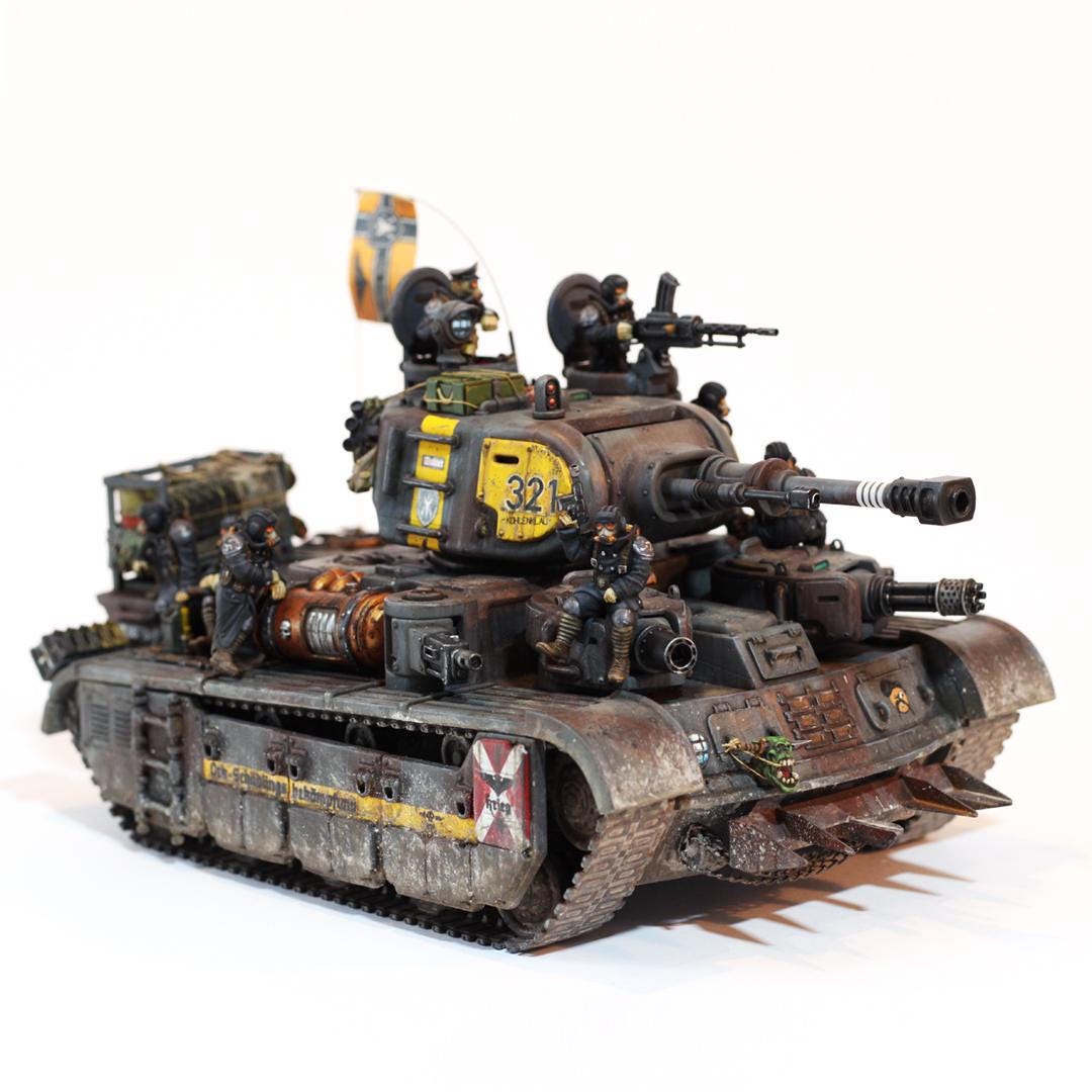 GrimGuard Heavy Battle Tank - GrimGuard Heavy Tank, Sci-Fi Space Guard Soldiers by STATIONFORGE
