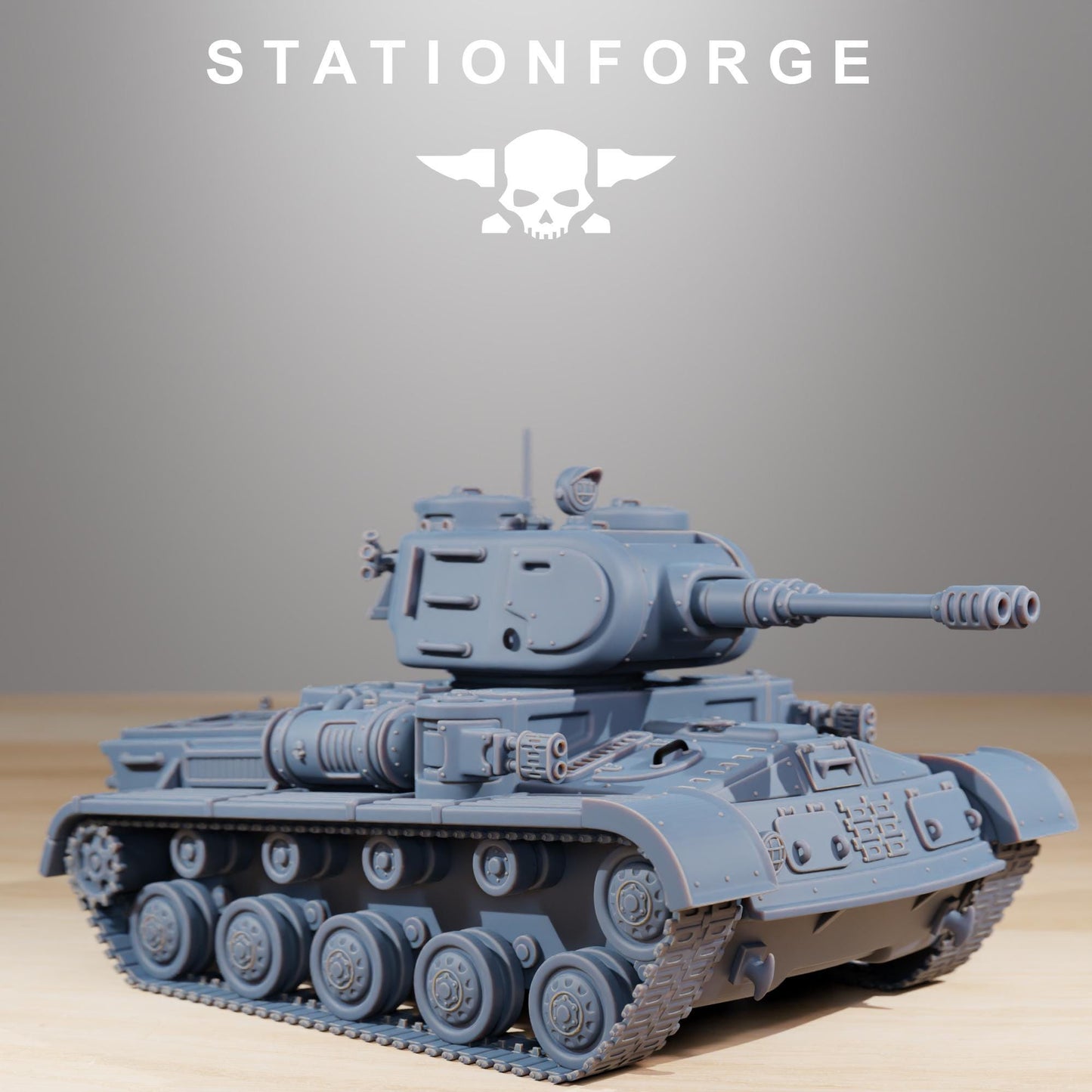 GrimGuard Heavy Battle Tank - GrimGuard Heavy Tank, Sci-Fi Space Guard Soldiers by STATIONFORGE