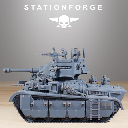 GrimGuard Heavy Battle Tank - GrimGuard Heavy Tank, Sci-Fi Space Guard Soldiers by STATIONFORGE
