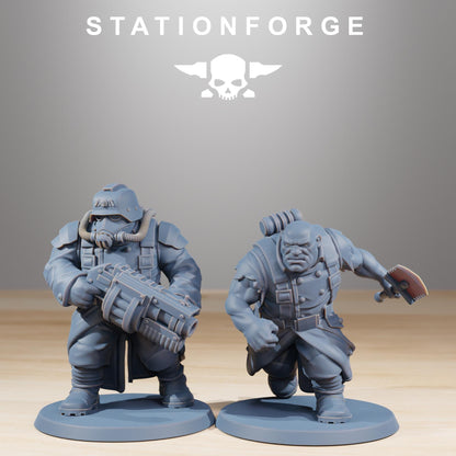 GrimGuard Mutants, Imperial Guard Proxy, Sci-Fi Wargames Miniatures by STATIONFORGE