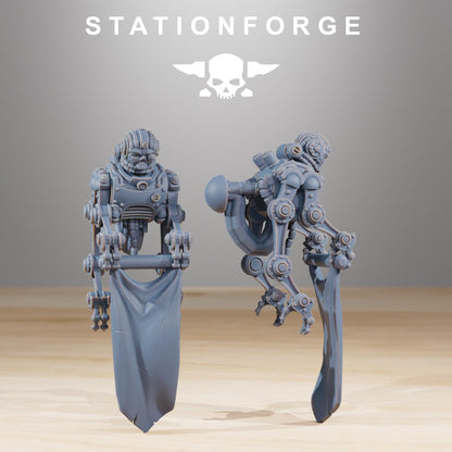 Scavenger Walker, Space Techno-bots, modular Sci-Fi warriors by STATIONFORGE, Sci-Fi Wargames Cyber-themed Grimdark miniatures