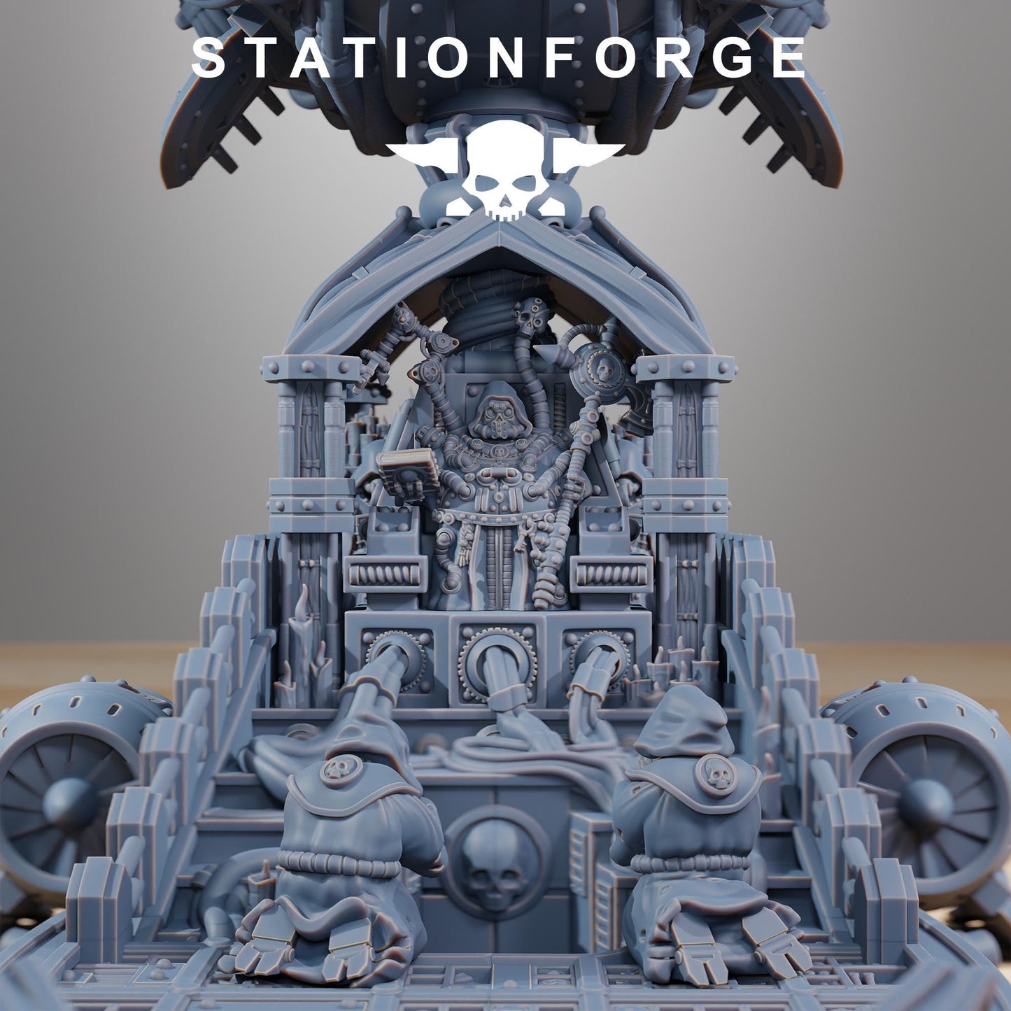 Scavenger Floating Chapel, Space Techno-bots, modular Sci-Fi warriors by STATIONFORGE, Sci-Fi Wargames Cyber-themed Grimdark miniatures