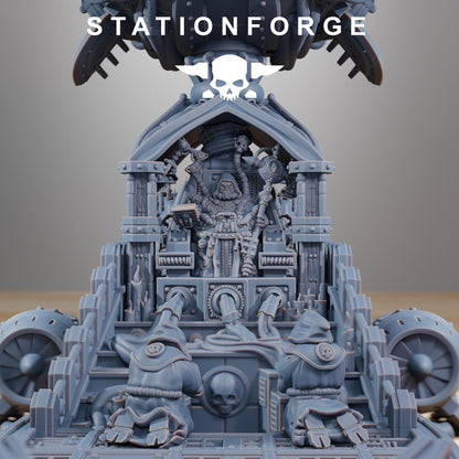 Scavenger Floating Chapel, Space Techno-bots, modular Sci-Fi warriors by STATIONFORGE, Sci-Fi Wargames Cyber-themed Grimdark miniatures