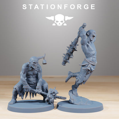 Corrupted Guard Walkers, Chaos Worshipper Sci-Fi Wargames Miniatures by STATIONFORGE, Corrupted Imperial Guard