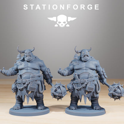 Corrupted Guard Walkers, Chaos Worshipper Sci-Fi Wargames Miniatures by STATIONFORGE, Corrupted Imperial Guard