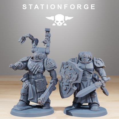 Socratis Reinforcers, Modular Sci-Fi Marine warriors by STATIONFORGE, Grimdark Wargames Proxy