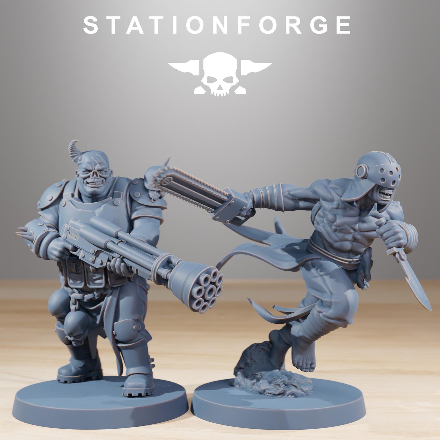 Corrupted Guard Nomads, Chaos Worshipper Sci-Fi Wargames Miniatures by STATIONFORGE, Corrupted Imperial Guard