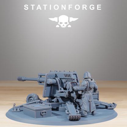 GrimGuard Battle Weapons, Heavy Weapons Team,  Imperial Guard Miniatures by STATIONFORGE