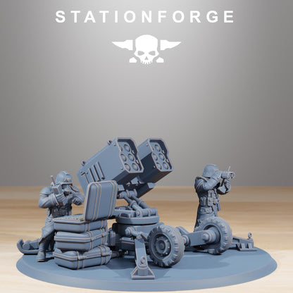 GrimGuard Battle Weapons, Heavy Weapons Team,  Imperial Guard Miniatures by STATIONFORGE