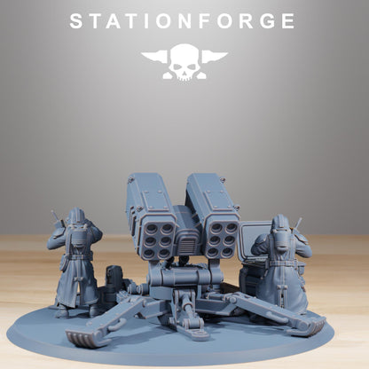 GrimGuard Battle Weapons, Heavy Weapons Team,  Imperial Guard Miniatures by STATIONFORGE