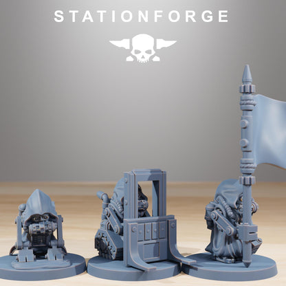 Bobby Gang, Mechanical Drone Bots, Sci-Fi Wargames Miniatures by STATIONFORGE