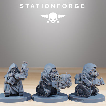 Bobby Gang, Mechanical Drone Bots, Sci-Fi Wargames Miniatures by STATIONFORGE