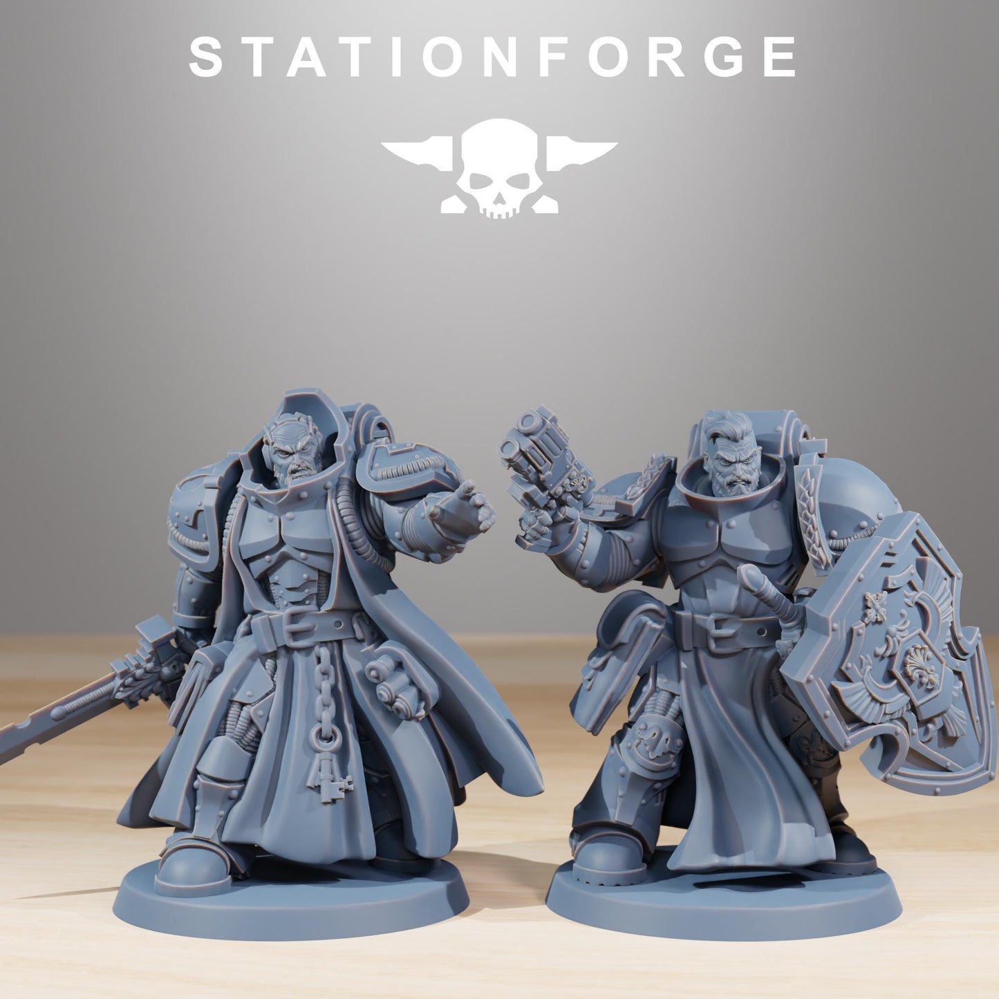 Socratis Knights, Modular Sci-Fi Marine warriors by STATIONFORGE, Grimdark Wargames Proxy