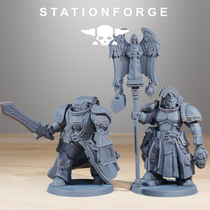 Socratis Knights, Modular Sci-Fi Marine warriors by STATIONFORGE, Grimdark Wargames Proxy