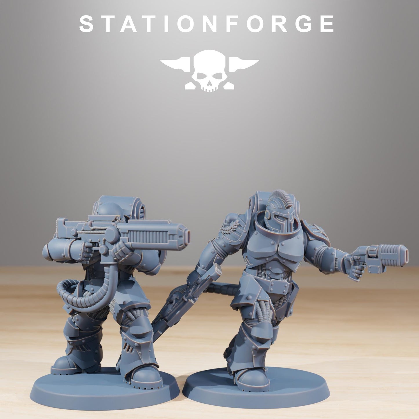 Socratis Exterminators, Modular Sci-Fi Marine warriors by STATIONFORGE, Grimdark Wargames Proxy