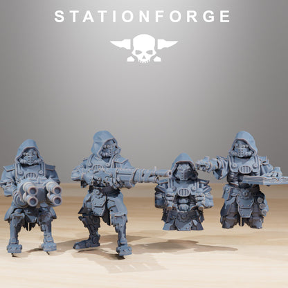 Scavenger Prospector, Space Techno-bots, modular Sci-Fi warriors by STATIONFORGE, Sci-Fi Wargames Cyber-themed Grimdark miniatures