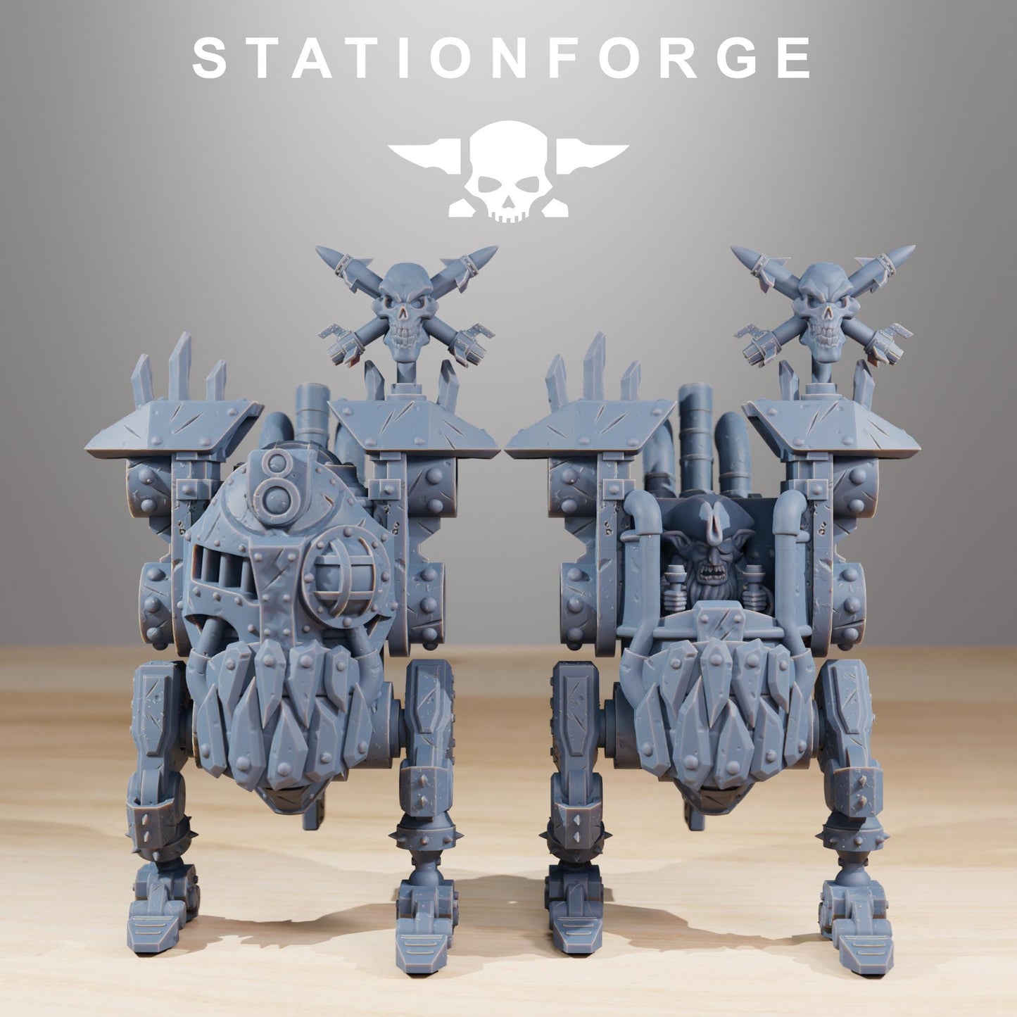 Gobs Pirate Bots, Space-Faring Orkish Menace Sculpted by STATIONFORGE, Grimdark Compatible, Sci-Fi Wargame Scale