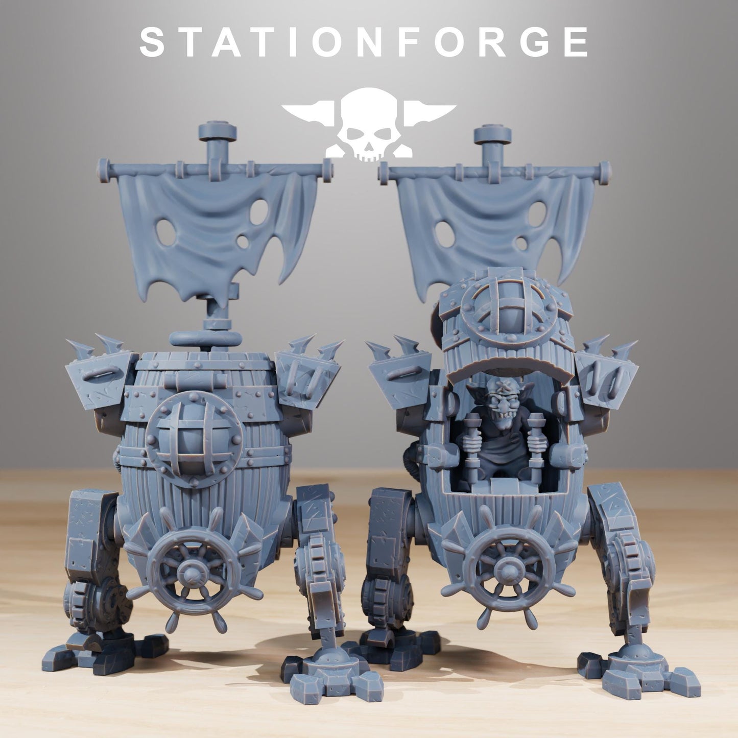 Gobs Pirate Bots, Space-Faring Orkish Menace Sculpted by STATIONFORGE, Grimdark Compatible, Sci-Fi Wargame Scale