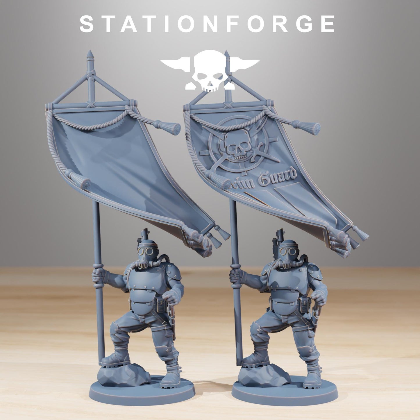 GrimGuard Hunters, Death Korps Proxy, Sci-Fi Wargames Miniatures by STATIONFORGE
