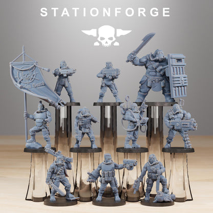 GrimGuard Hunters, Death Korps Proxy, Sci-Fi Wargames Miniatures by STATIONFORGE