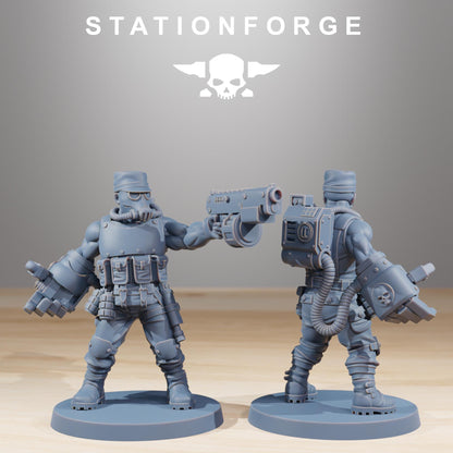 GrimGuard Hunters, Death Korps Proxy, Sci-Fi Wargames Miniatures by STATIONFORGE