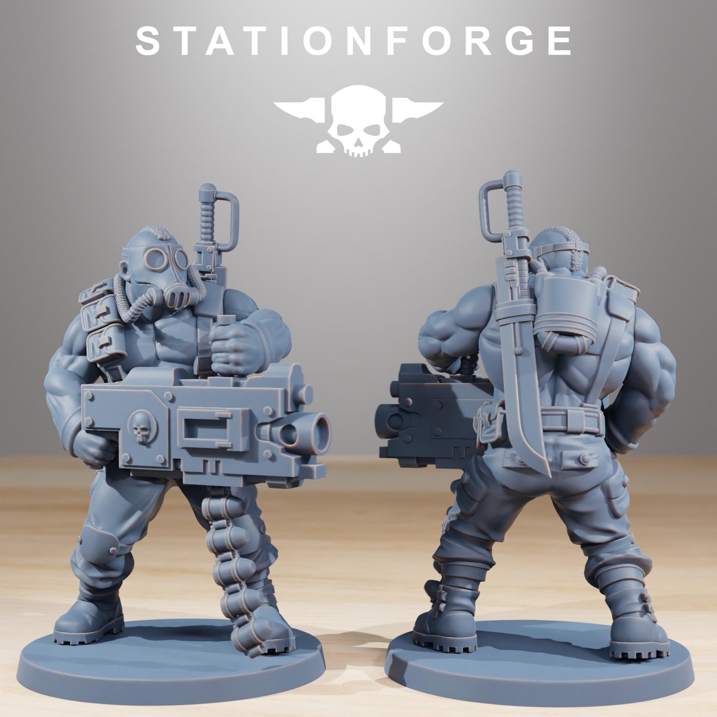 GrimGuard Hunters, Death Korps Proxy, Sci-Fi Wargames Miniatures by STATIONFORGE