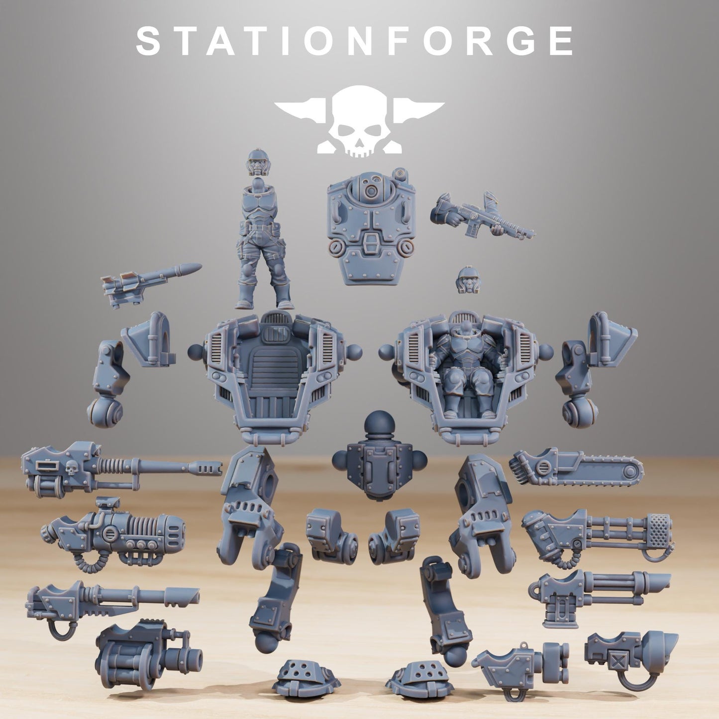 Vaskar Warmech, Death Korps Proxy, Sci-Fi Wargames Miniatures by STATIONFORGE